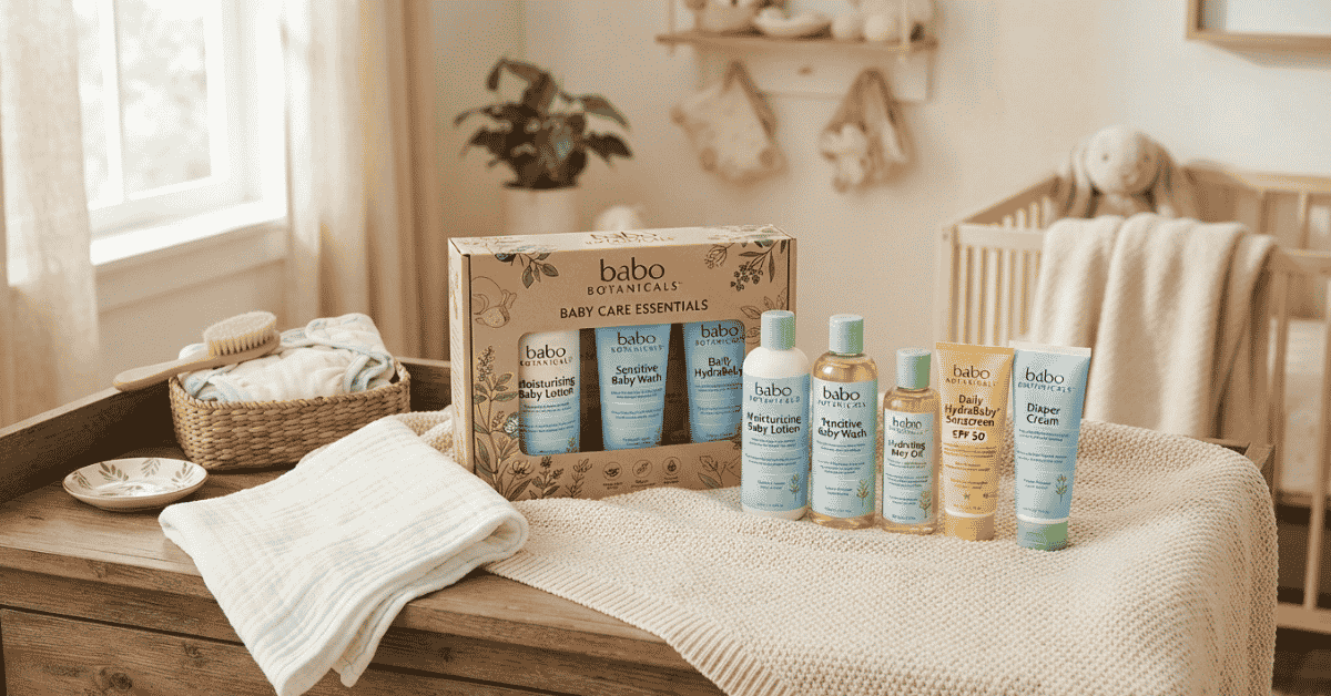 Babo Botanicals Baby Care Essentials Gift Set: Gentle Picks for Newborns